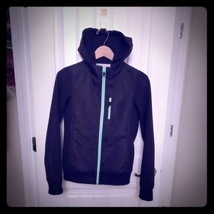 Small black hooded jacket